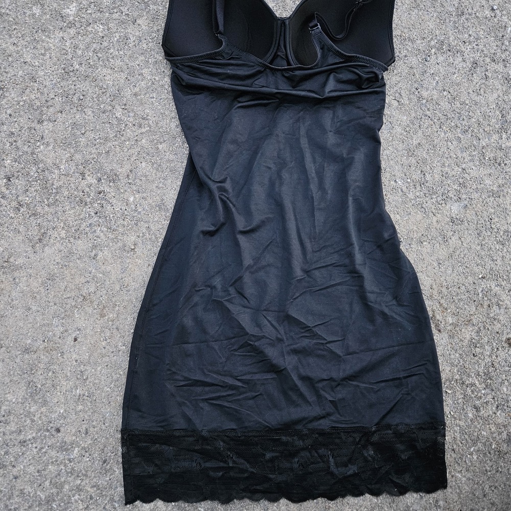Spanx Red Hot Label Lace Cupped Full Slip Dress Black Adjustable Shapewear Mediu - Picture 7 of 7